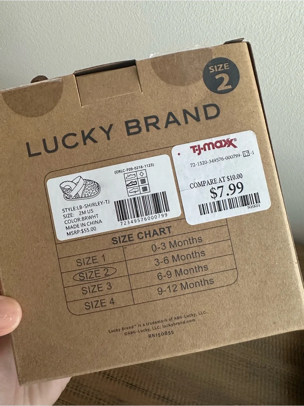 Lucky Brand White Baby Crib Shoes